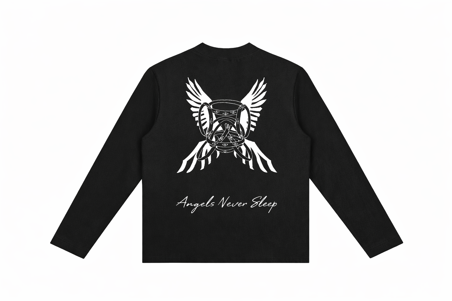 Midnight Valley Black/White Long-Sleeve Tee