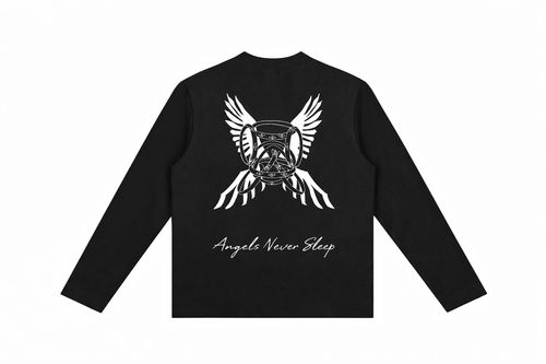 Midnight Valley Black/White Long-Sleeve Tee